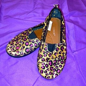 Cheetah purple and gold shoes
